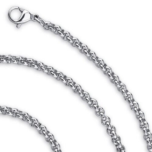 3mm Stainless Steel Rolo Chain in 22, 24, 26, 30, and 36 inch