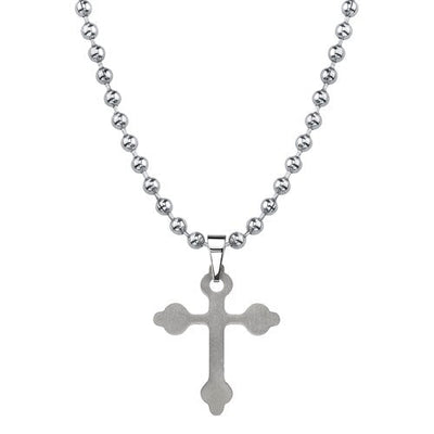 Brushed Finish Titanium Medieval Cross Pendant SN8020