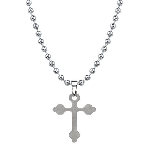 Brushed Finish Titanium Medieval Cross Pendant SN8020