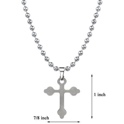 Brushed Finish Titanium Medieval Cross Pendant SN8020