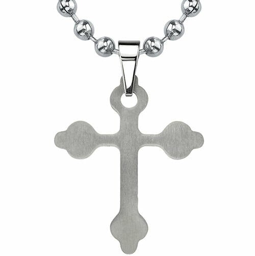 Brushed Finish Titanium Medieval Cross Pendant SN8020