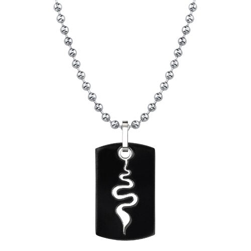 Gunmetal Finish Titanium Serpent Style Pendant SN8040