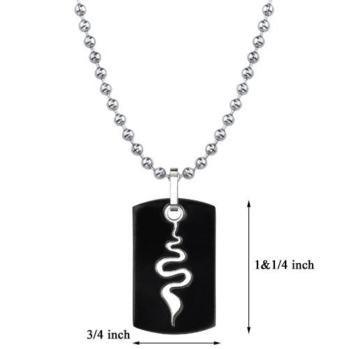 Gunmetal Finish Titanium Serpent Style Pendant SN8040