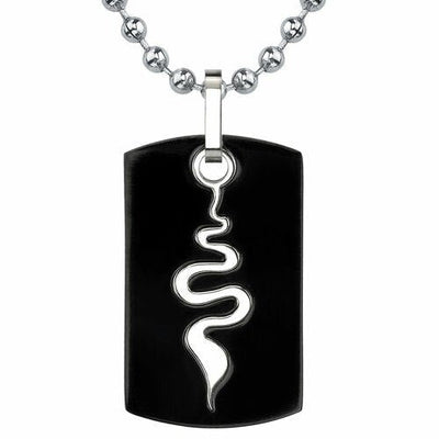 Gunmetal Finish Titanium Serpent Style Pendant SN8040