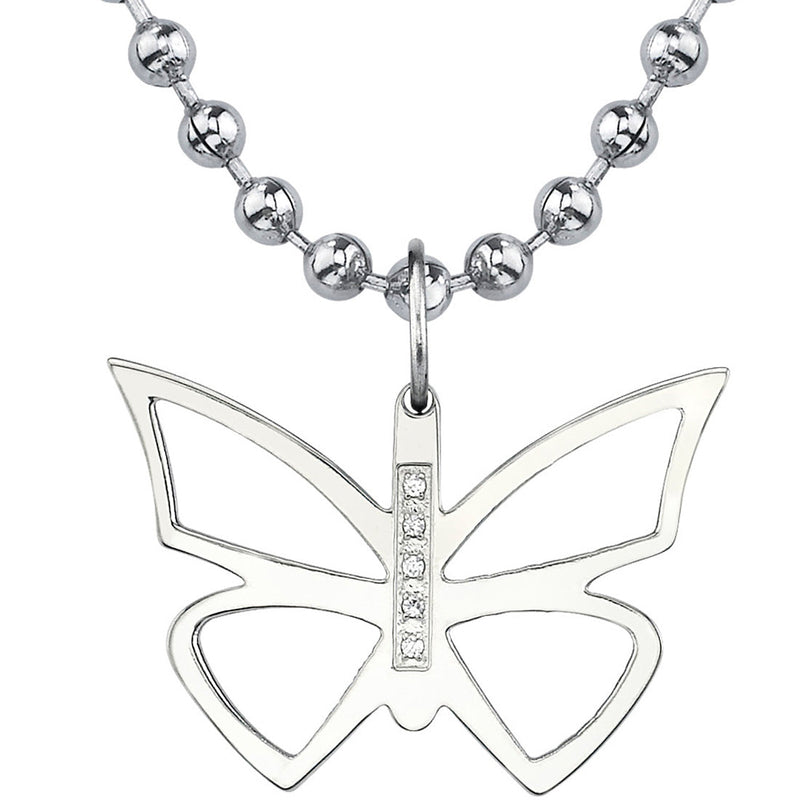 Titanium  Butterfly Pendant