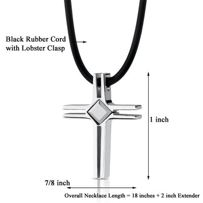 Stainless Steel Modern Cross Pendant