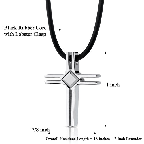 Stainless Steel Modern Cross Pendant