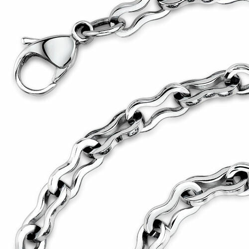 Elegant Figure 8 Mens Stainless Steel Necklace Style SN8470