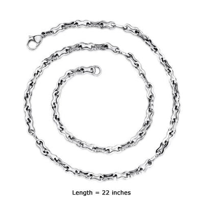 Elegant Figure 8 Mens Stainless Steel Necklace Style SN8470