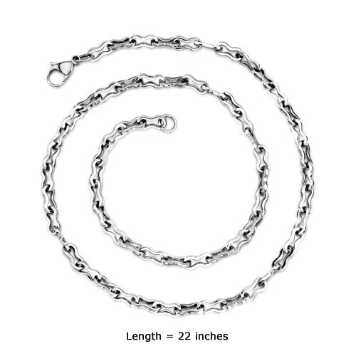 Elegant Figure 8 Mens Stainless Steel Necklace Style SN8470