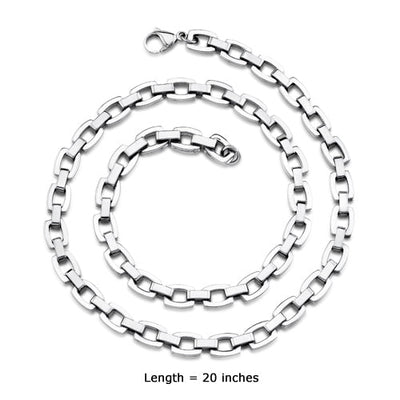 Heavy Duty Double Link Stainless Steel Necklace