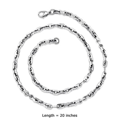 Classic High Polished Stainless Steel Link Necklace