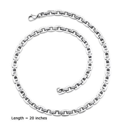 Bold and Heavy Mens Stainless Steel Necklace Style