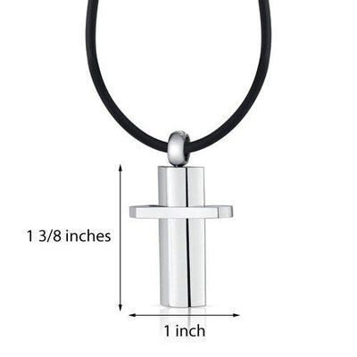 Simple Attraction: Unisex Stainless Steel Modern Cross Pendant