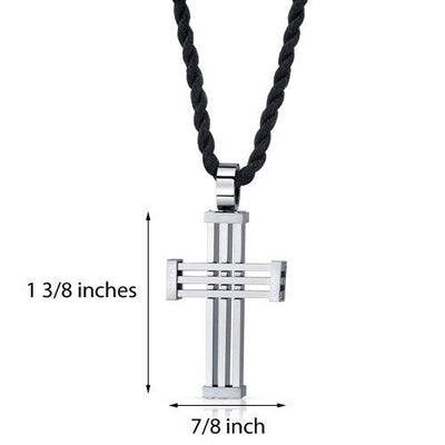 Timeless Confidence: Unisex Steel Modern Cross Pendant