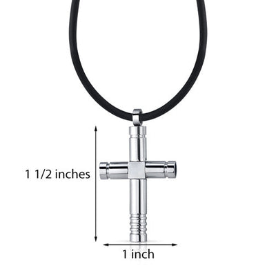 Stainless Steel Modern Cross Pendant Necklace