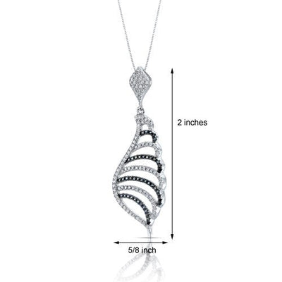 Cubic Zirconia Pendant Necklace Sterling Silver