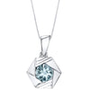 Aquamarine Sterling Silver Cirque Pendant Necklace