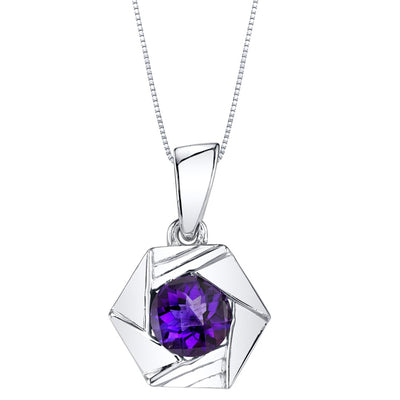 Amethyst Sterling Silver Cirque Pendant Necklace