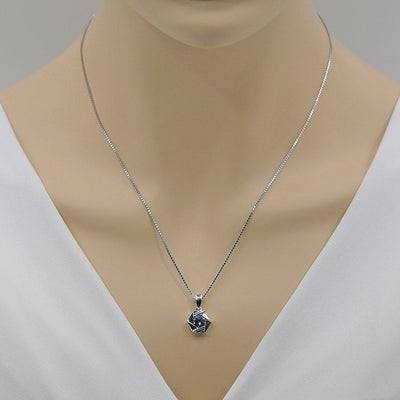 London Blue Topaz Sterling Silver Cirque Pendant Necklace