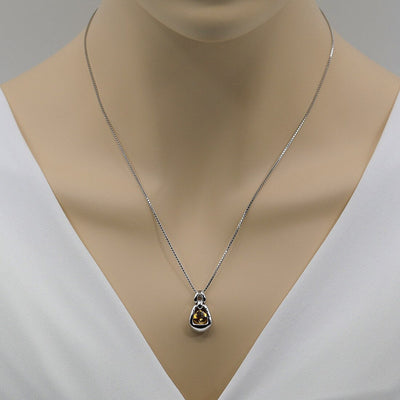 Citrine Sterling Silver Sungate Pendant Necklace