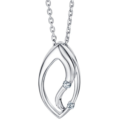 Sterling Silver Side-Swept Charm Pendant