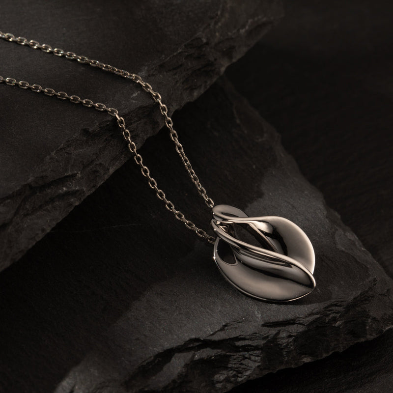 Sterling Silver Elegant Open Twist Pendant