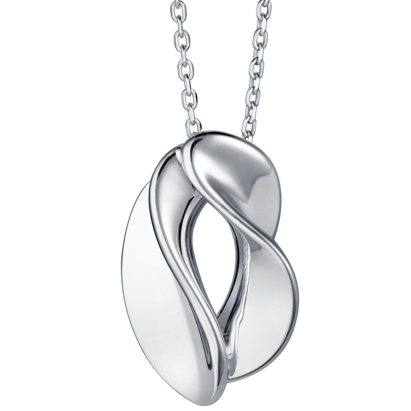 Sterling Silver Elegant Open Twist Pendant