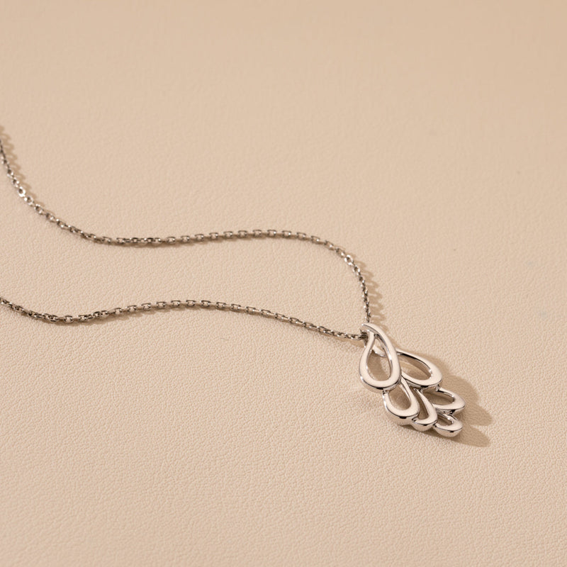 Sterling Silver Clustered Teardrop Pendant