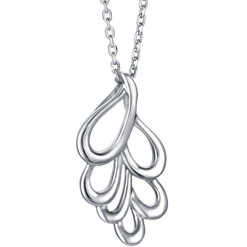 Sterling Silver Clustered Teardrop Pendant