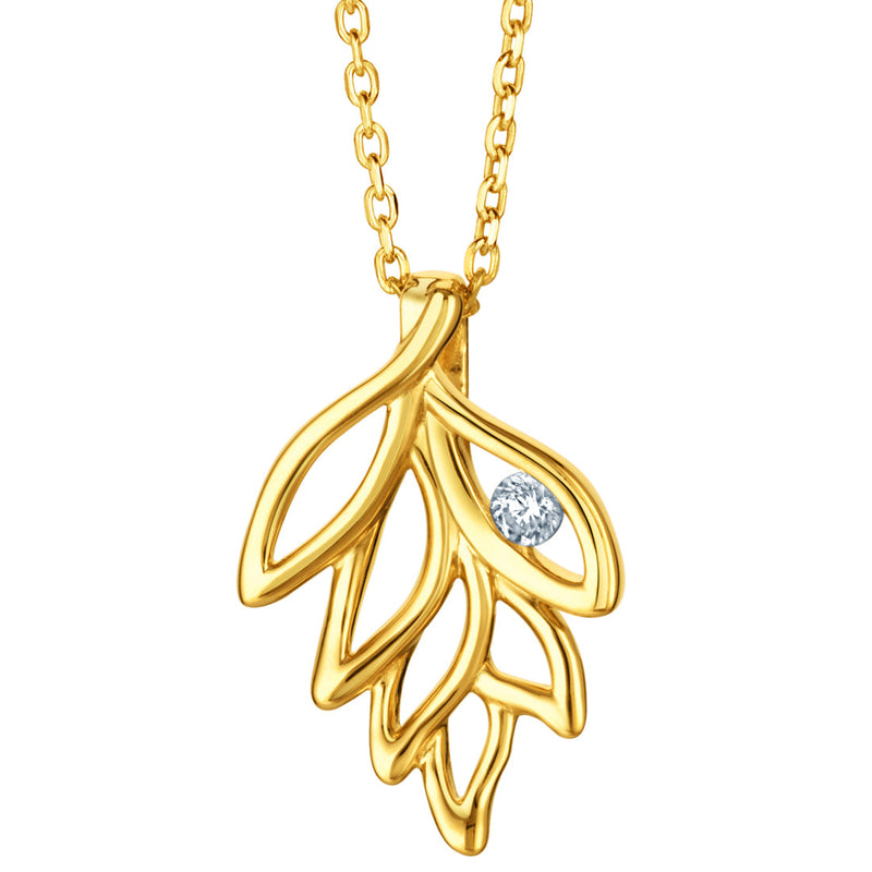 Sterling Silver Falling Leaves Pendant