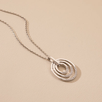 Sterling Silver Three Circle Generation Pendant