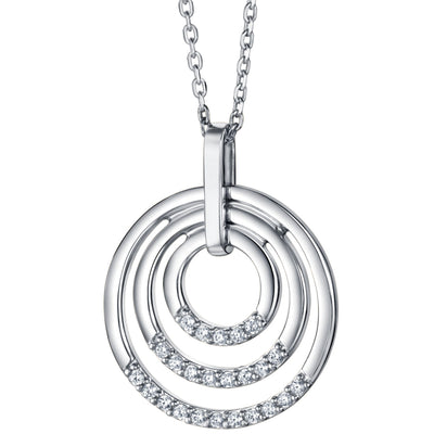 Sterling Silver Three Circle Generation Pendant