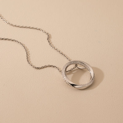 Sterling Silver Swirled Circle Pendant