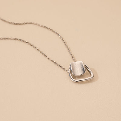 Sterling Silver Asymmetrical Floating Pendant