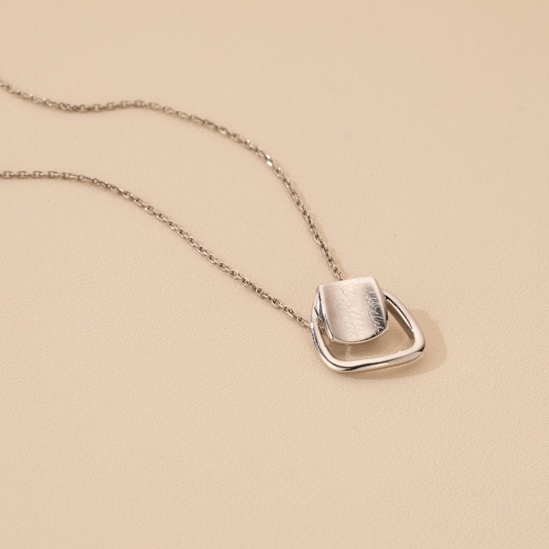 Sterling Silver Asymmetrical Floating Pendant