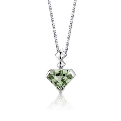 Green Amethyst Pendant Sterling Silver Superman 6.25 Carats