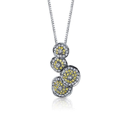 Cubic Zirconia Pendant Necklace Sterling Silver SP8826