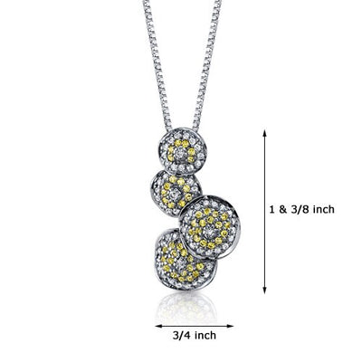 Cubic Zirconia Pendant Necklace Sterling Silver SP8826