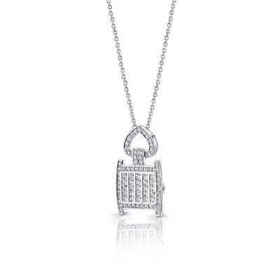 Cubic Zirconia Pendant Necklace Sterling Silver SP8834