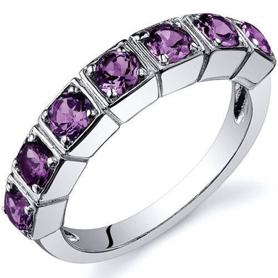 Alexandrite Ring Sterling Silver Round Shape 1.75 Carats