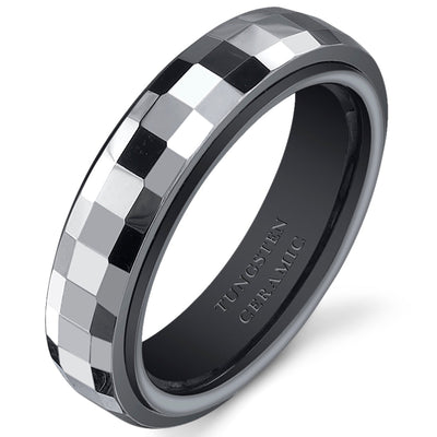 Gunmetal Color 5mm Womens Tungsten Ceramic Band Size 5