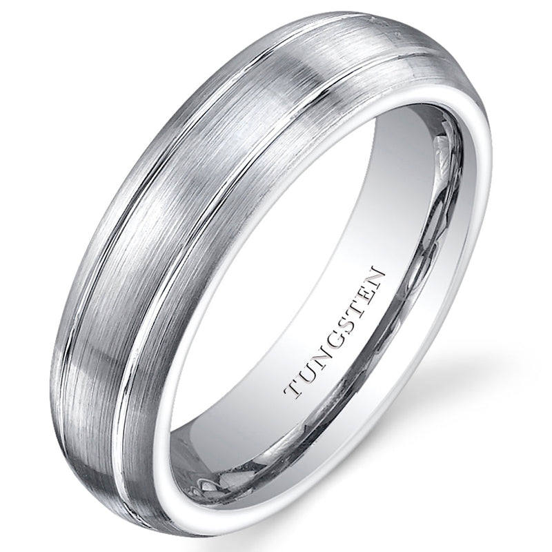 Brushed Finish 5mm Womens Tungsten Band Size 8