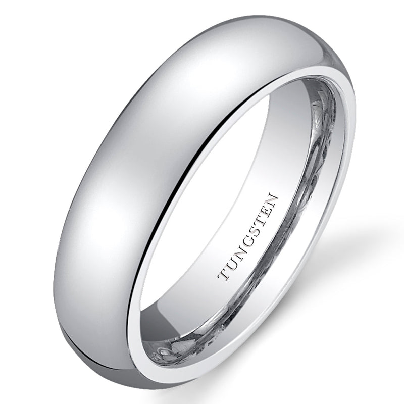 Classy 5mm Dome Style Womens Tungsten Band Size 6