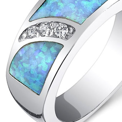 Powder Blue Opal Ring Sizes 6 to 8 Style