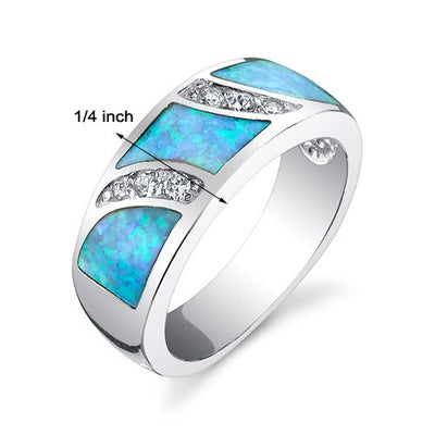 Powder Blue Opal Ring Sizes 6 to 8 Style