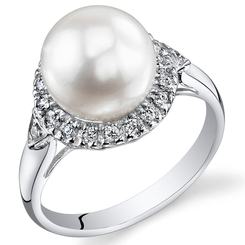 Freshwater Pearl Sterling Silver Ring Size 9