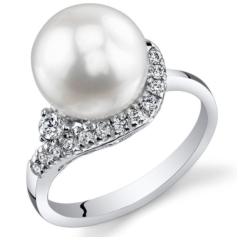 Freshwater Pearl Sterling Silver Ring Size 6