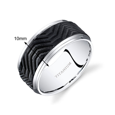 Mens Titanium Band 10mm Size 12.5