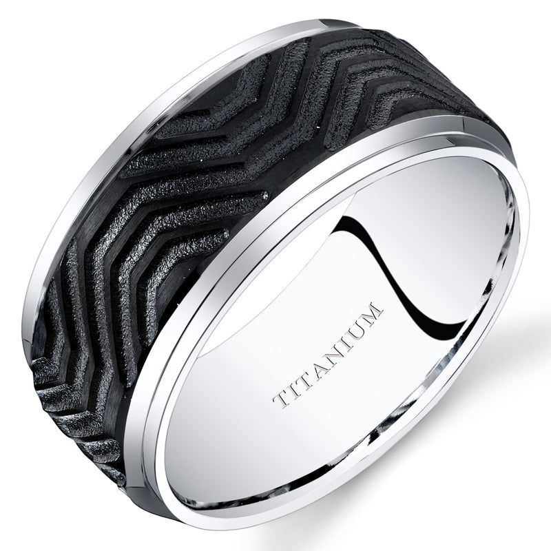 Mens Titanium Band 10mm Size 7.5